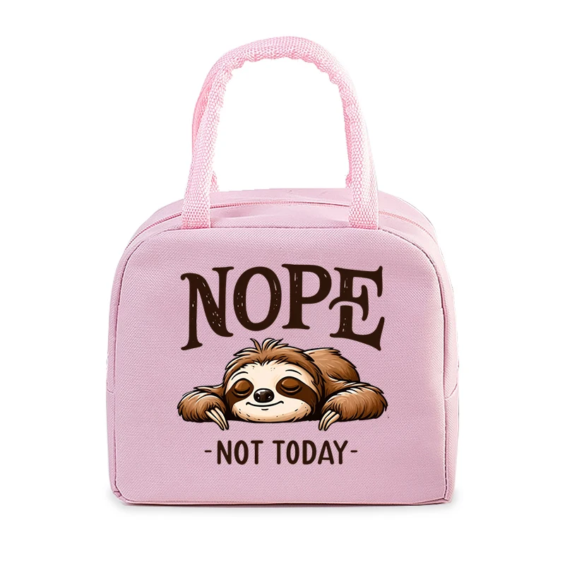 Portable Cartoon Lazy Sloth Print Lunch Bag Funny Anime Animal Tote Food Cooler Bento Bags Thermal Lunch Food Box Bags Women Men