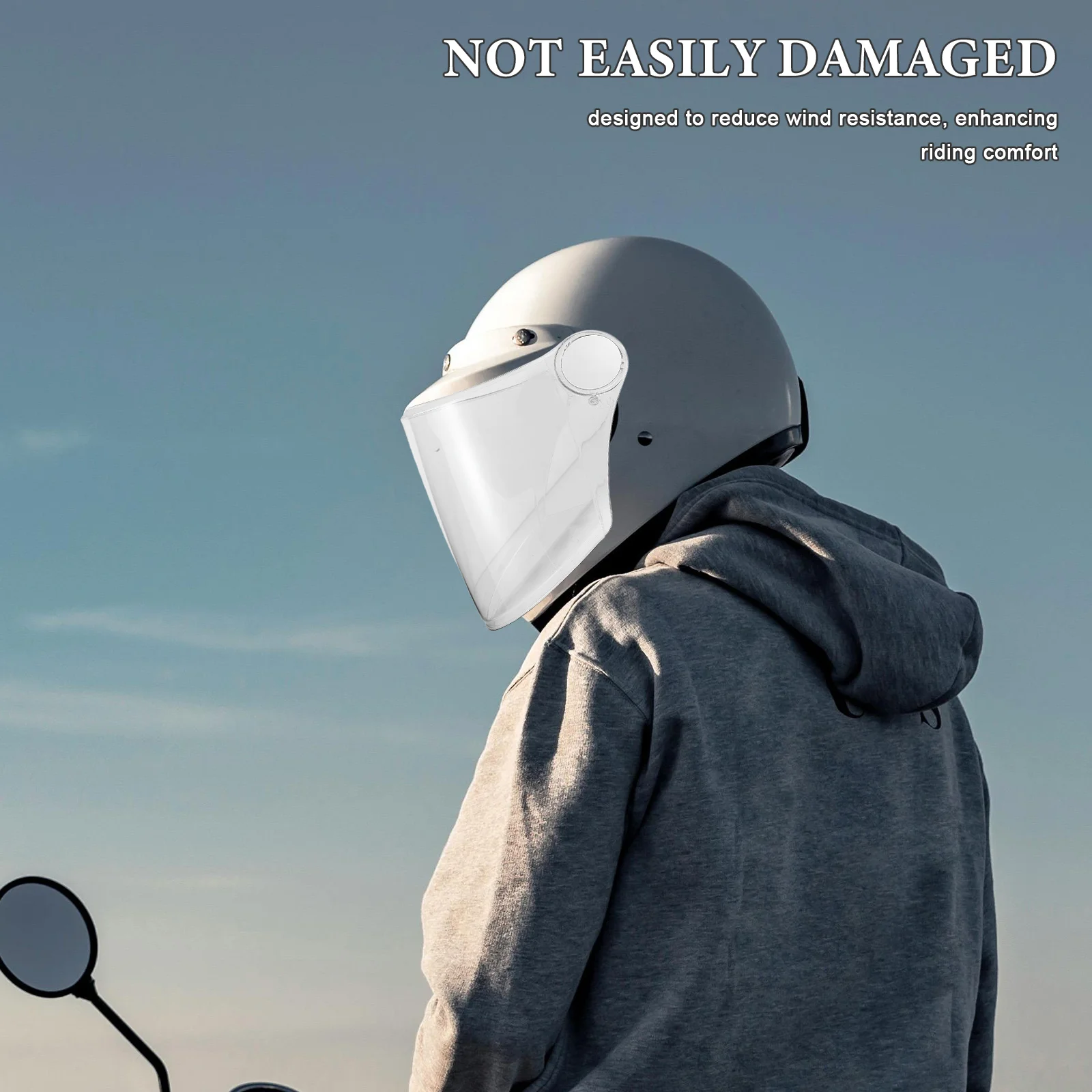 

Motorcycle Visor Clear Lens Replacement Full Face Windshield Anti-Fog Uv Protection Riding Accessory For Motorbike