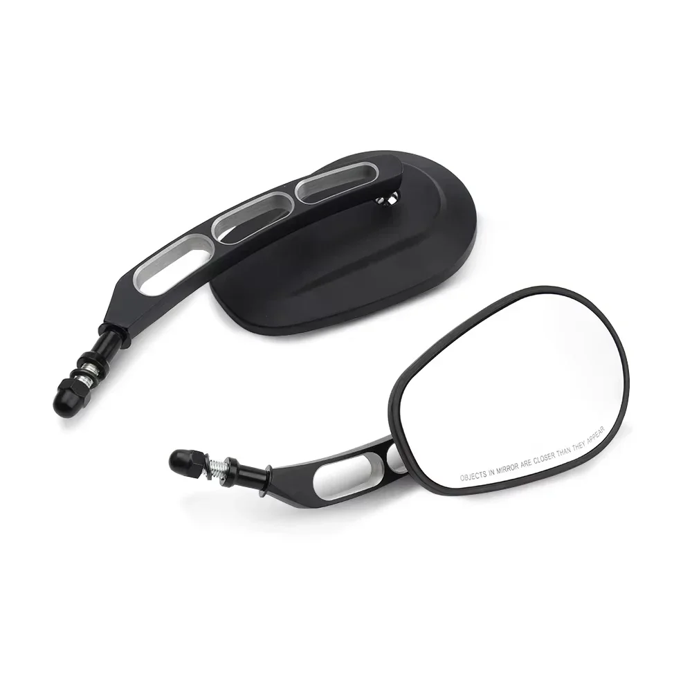 WB3 Weatherproof Cruiser Motorcycle Side Mirrors Rust Resistant Metal Housing UV Protected Nightster Sportster S Dyna Touring