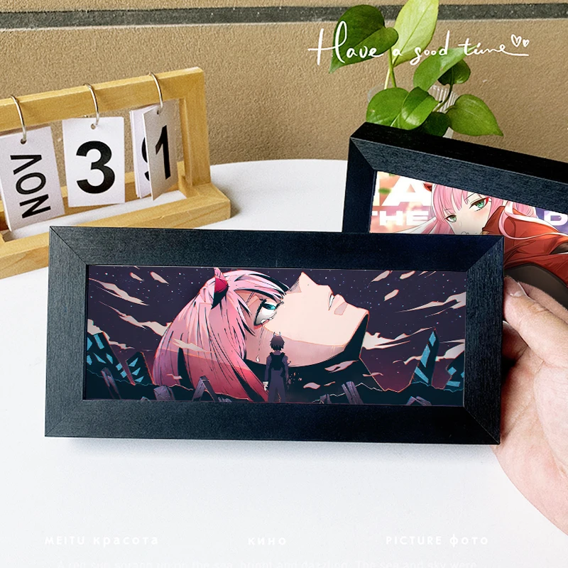 Anime DARLING in the FRANXX bande dessinée cadre fait à la main dessin animé 02 Figure ornement de bureau Fan Collection cadeau