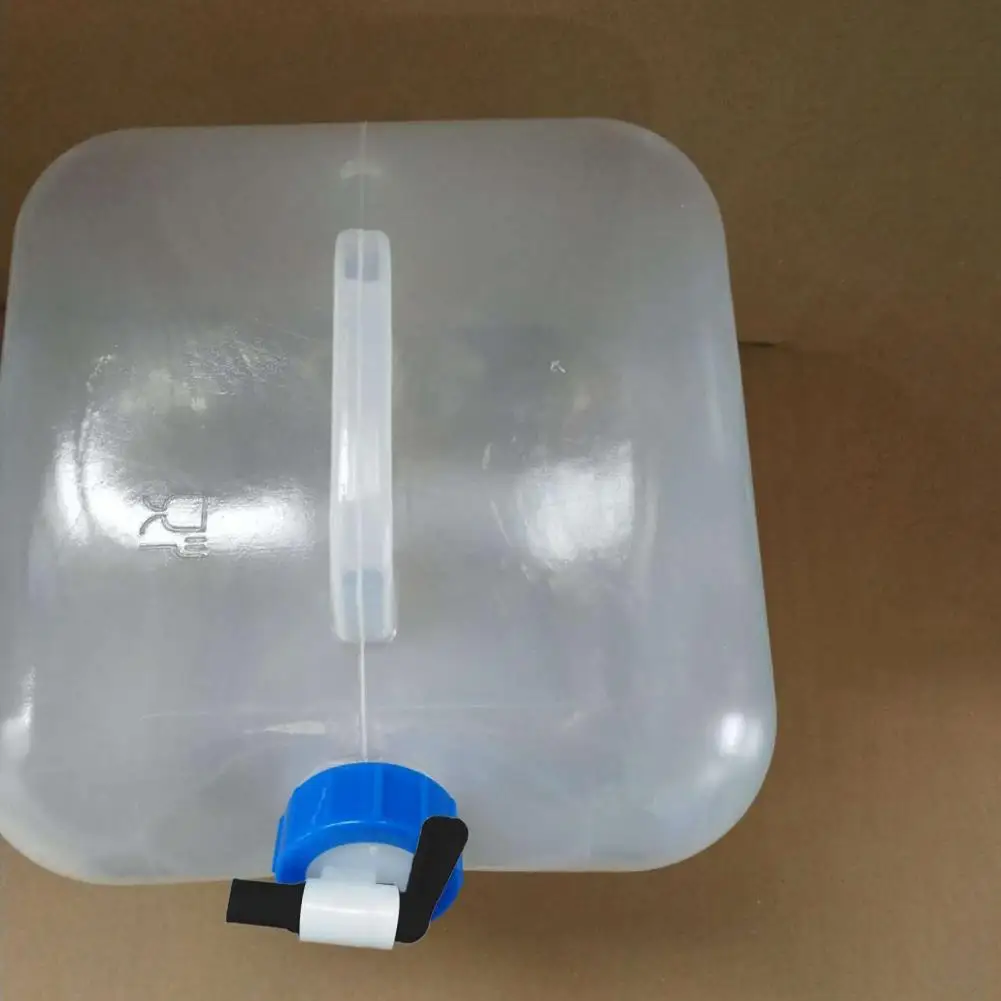 Reliable Leak-proof Transparent Easy Filling Collapsible Water Carrier Screw Nozzle Switch Water Bag Hiking Supplies