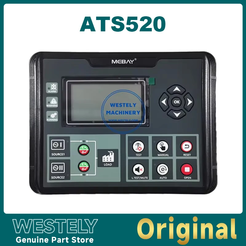 

Genuine ATS520 Auto Diesel Generator Controller Dual Power Switch ATS 520 Control Module LCD Display RS485