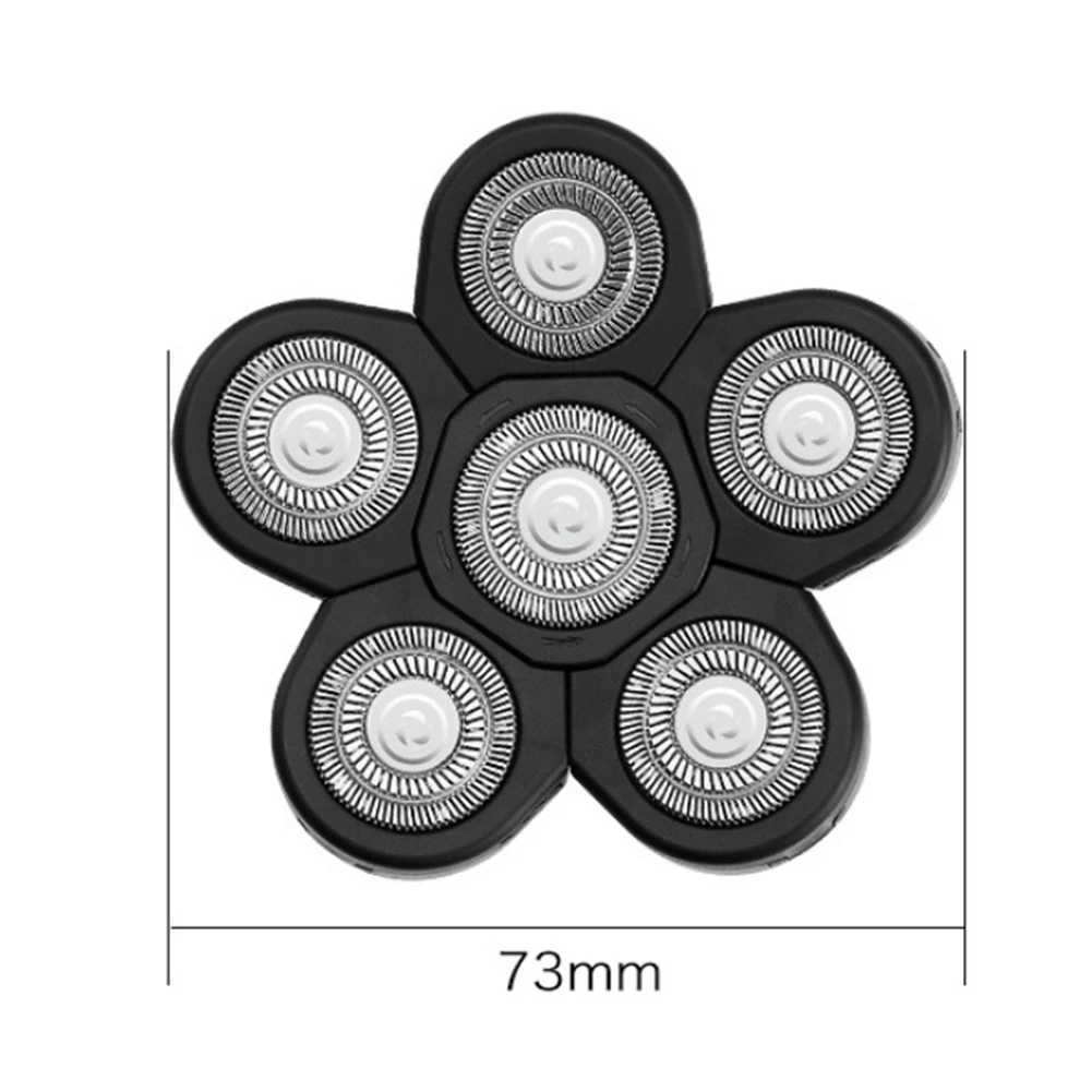 [B25B!】 Replacement Shaver Head For Bald Men, 6 Heads Beard Hair Replacement Blade, Easy To Clean Electric Shaver
