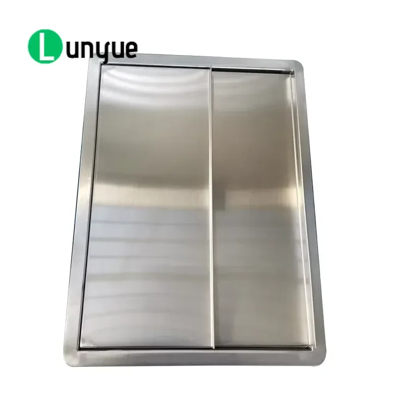 NSF Certified Food Grade 304 Stainless Steel Brushed Freezer Lid Rectangular Beverage Storage Container Durable Rust