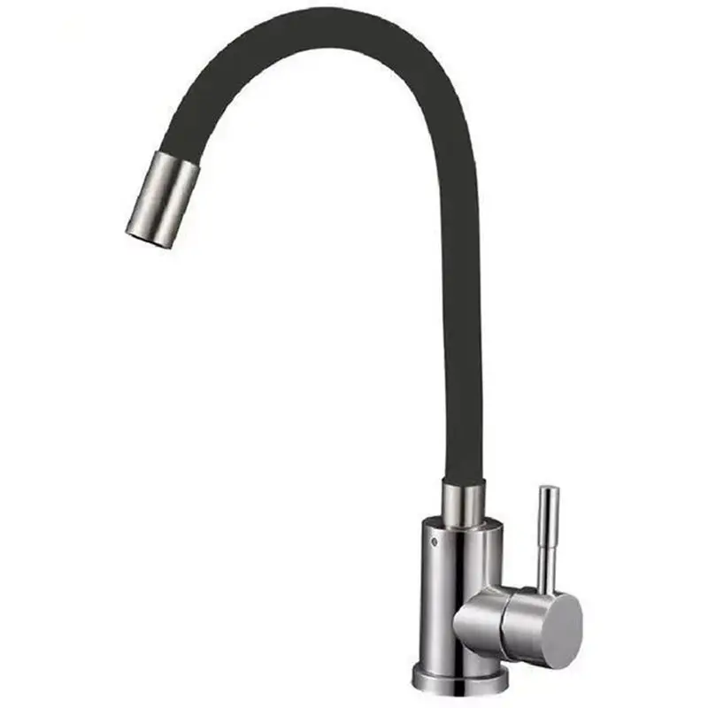 24-Hour Delivery Stainless Steel 304 Faucet Kitchen Sink Mixer Tap Dual Mode Universal Rotation-Black Design