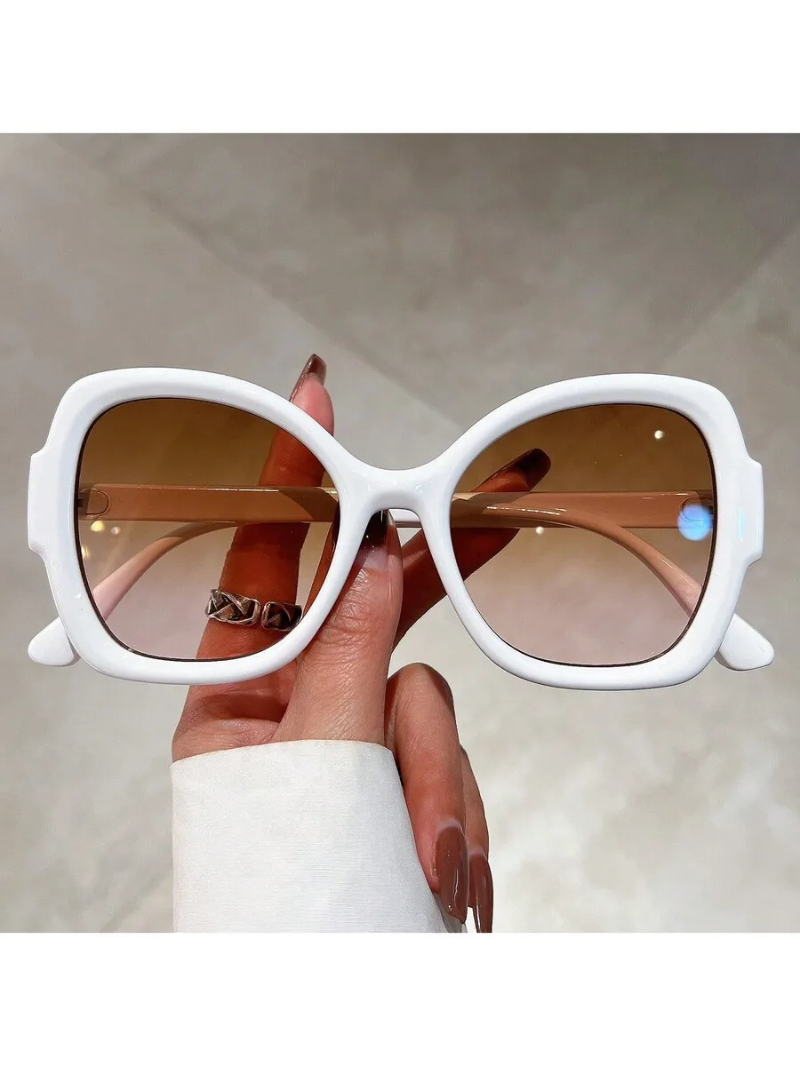 A Pair Of Women's Y2K Style Multicolor Frame Fashion Glasses  Gradient Lens Design Decorative Glasses