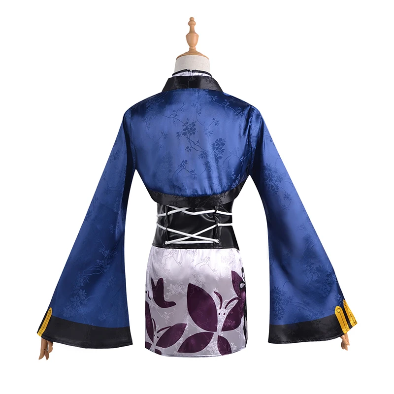 Black Butler Ranmao Cosplay Costume pour femme, Anime, Perruque Cheongsam, Vêtements d'Halloween, Ran Mao