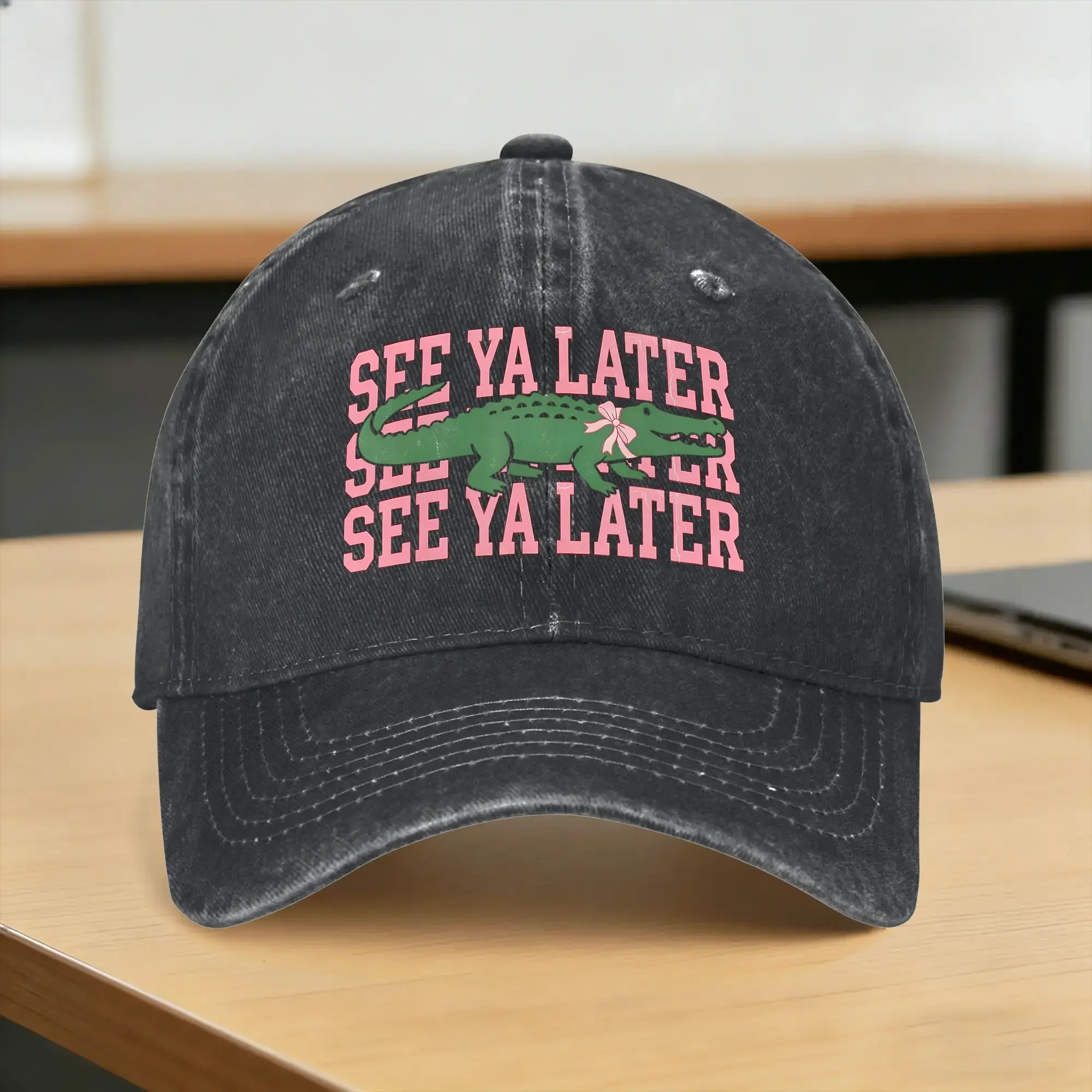 See You Later Teacher Summer Alligator Last Day Of School Sun Baseball Cap Y2k Cute Men Women Washed Hip Hop Hats Baseball Caps
