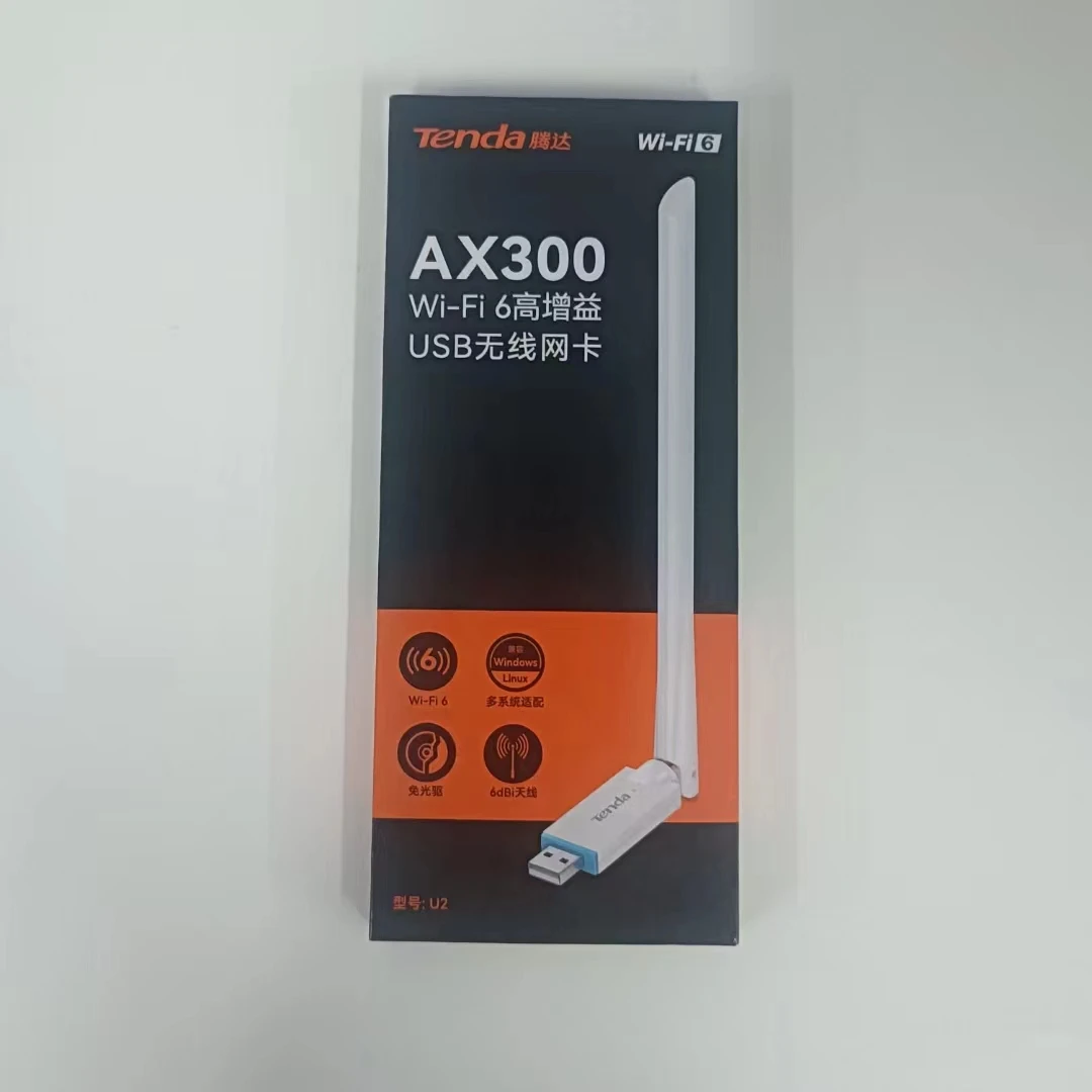 Tenda U2 AX300 Wi-Fi 6 300mbps High Gain Wireless USB Adapter 6dBi wireless usb adapter network card