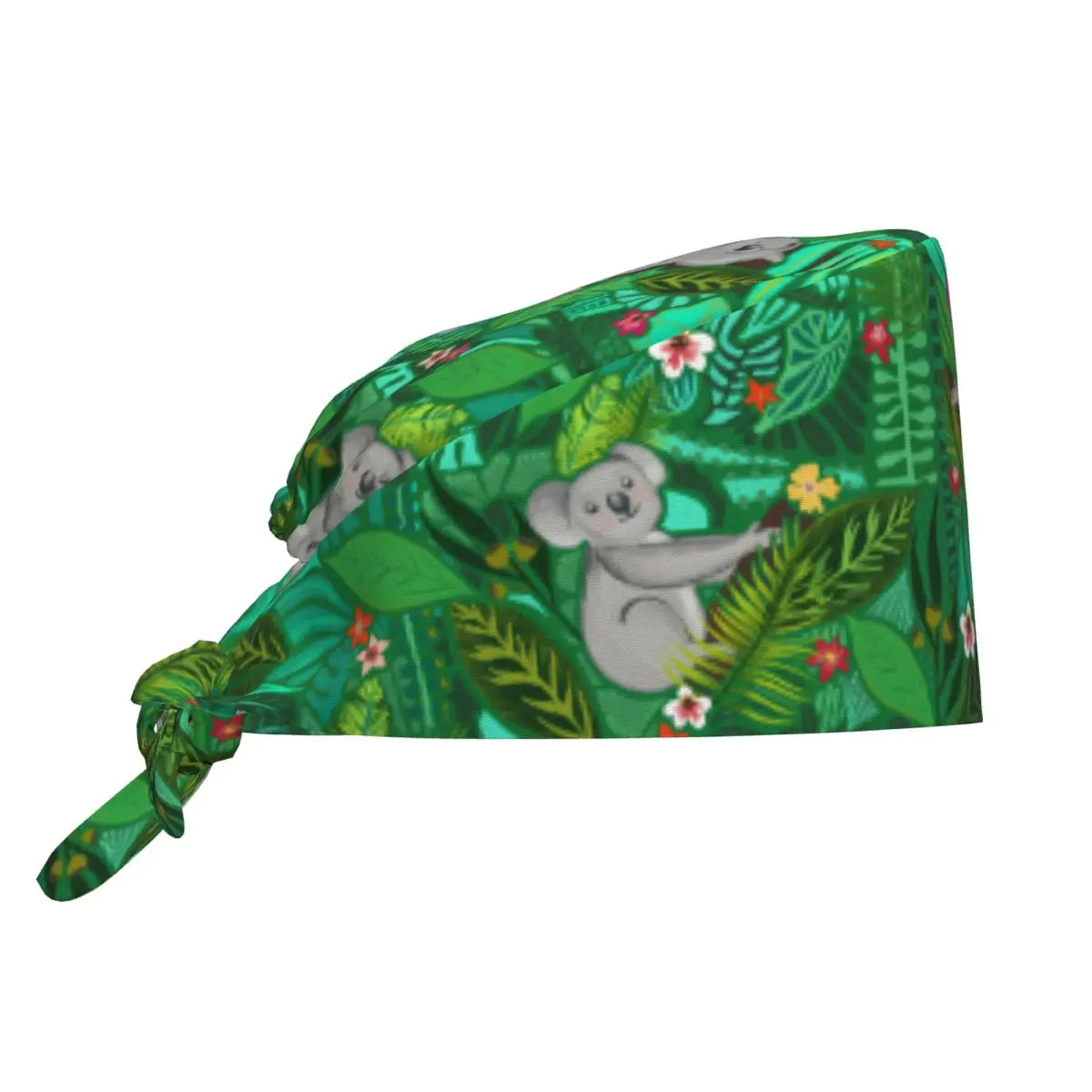 

Custom Cute Australian Rainforest Koala Bears Medical Staff Scrubs Hat Men Women For Chef Hat Scrub Caps