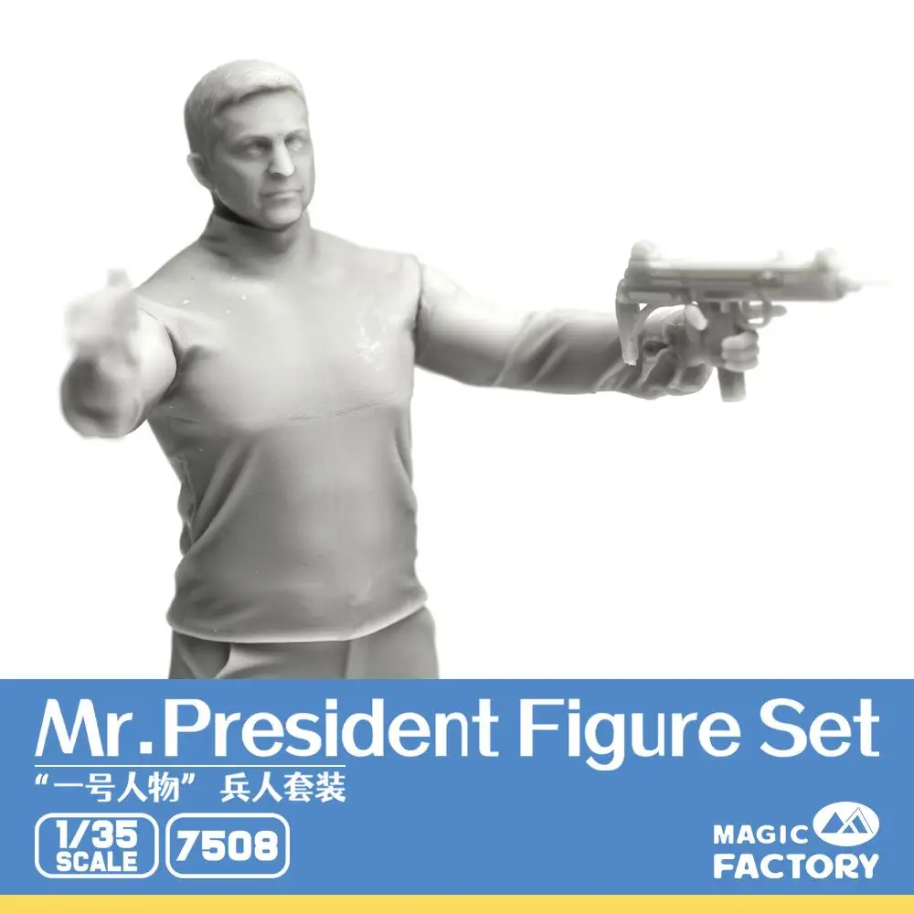 MAGIC FACTORY-Ensemble de figurines Mr.President, kit de modèle en plastique, 7508, 1/35