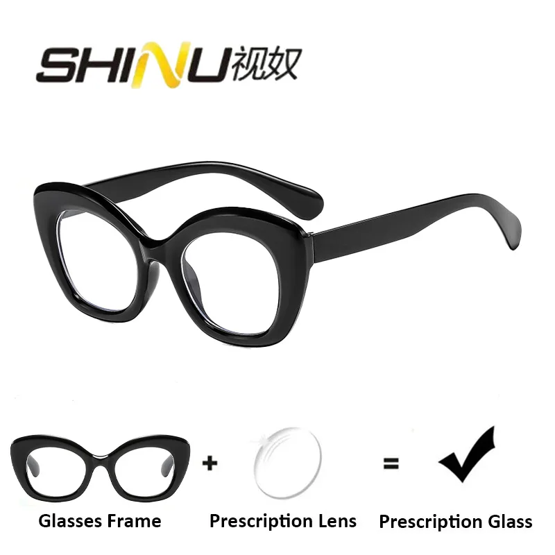 

Progressive reading glasses New large frame anti-blue light Women Presbyopic myopia glasses custom Multifocal Presbyopia