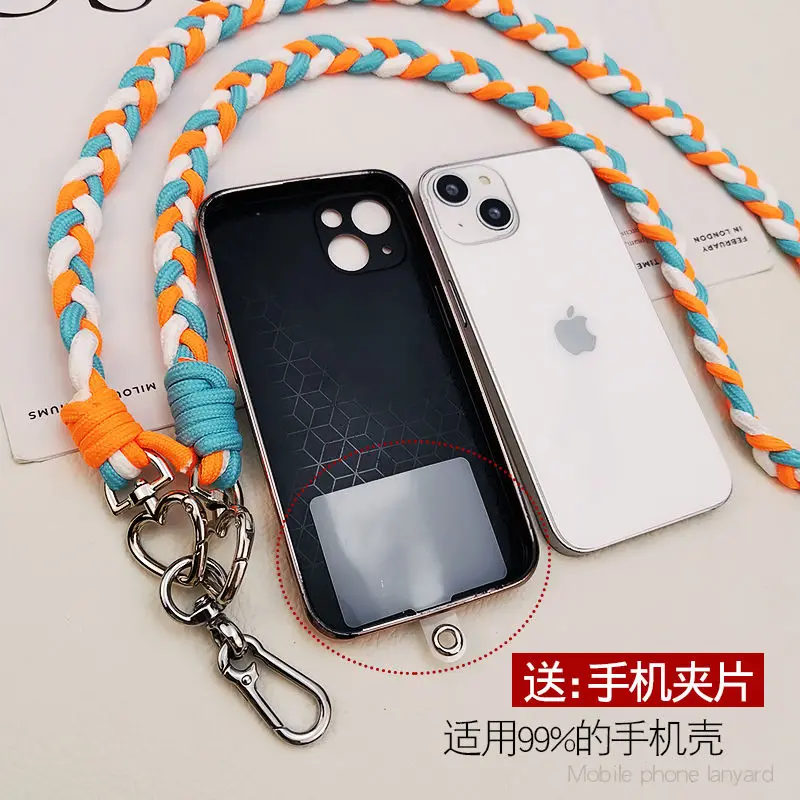 INS Sports Portable Universal Phone Long Lanyard Strap DIY Phone Case Decoration Removable Hanging Anti-lost Hang Ring