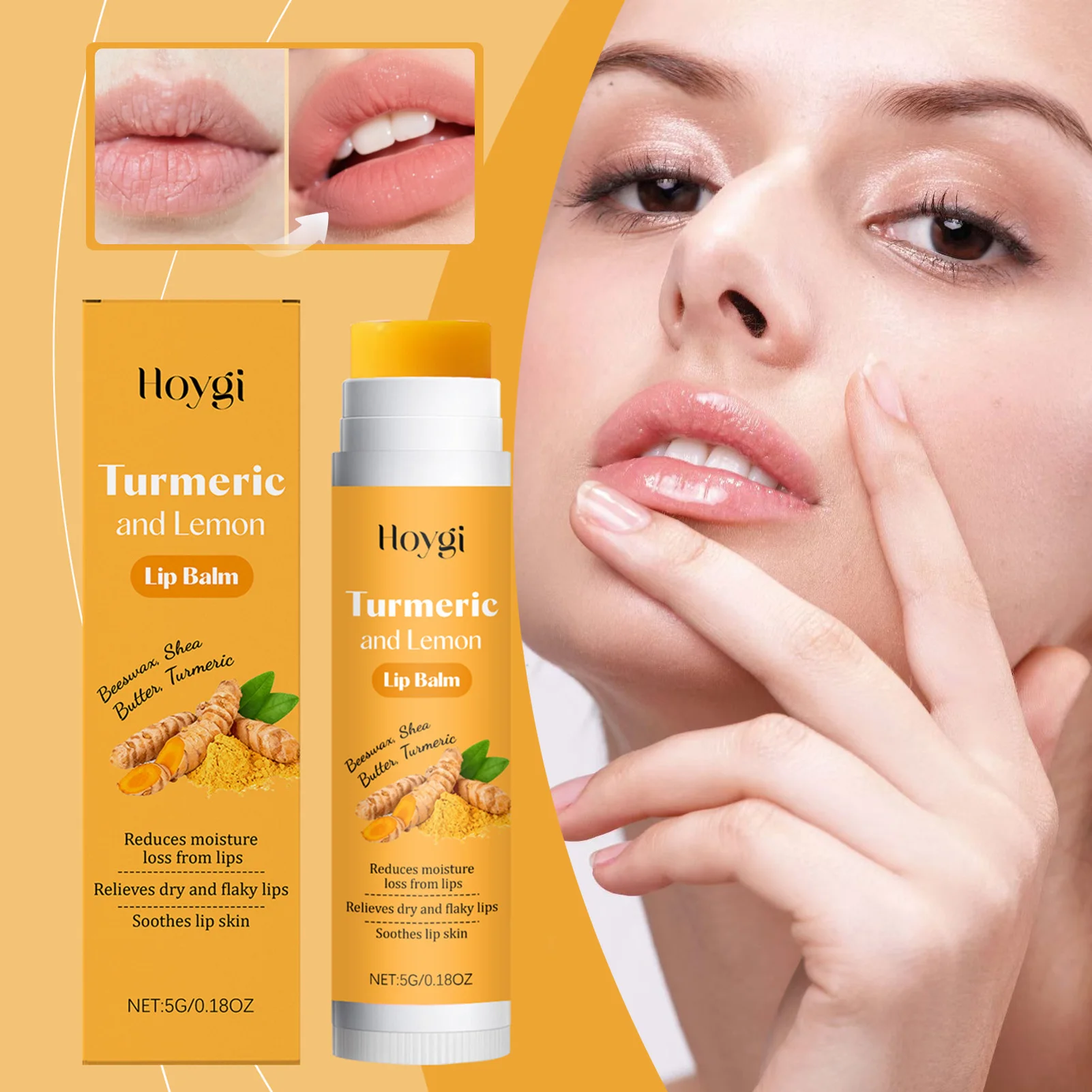 

Turmeric Lip Balm Turmeric Extract Nourishing Treatments Deeply Nourishes Hydrates Create Soft Lips Brightens Lipstick Primer