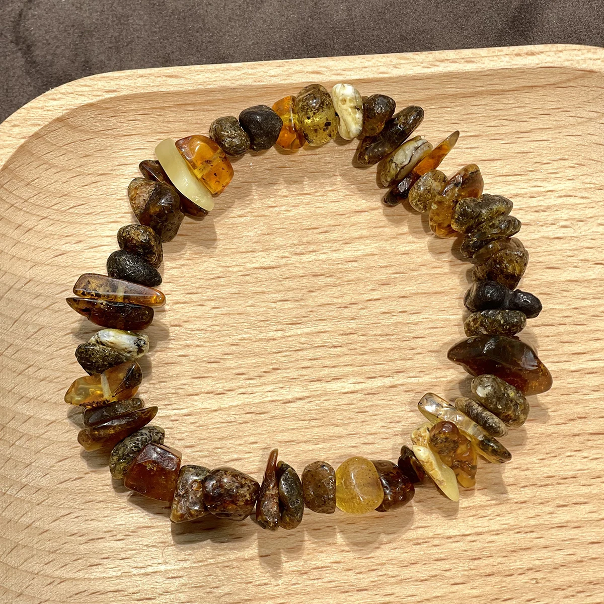 7x11mm-18cm Natural Amber “Duobao” Free-Form Chipped Stone Bracelet Gift Jewelry Make Supplies DIY Necklace Earrings Accessories - view 3