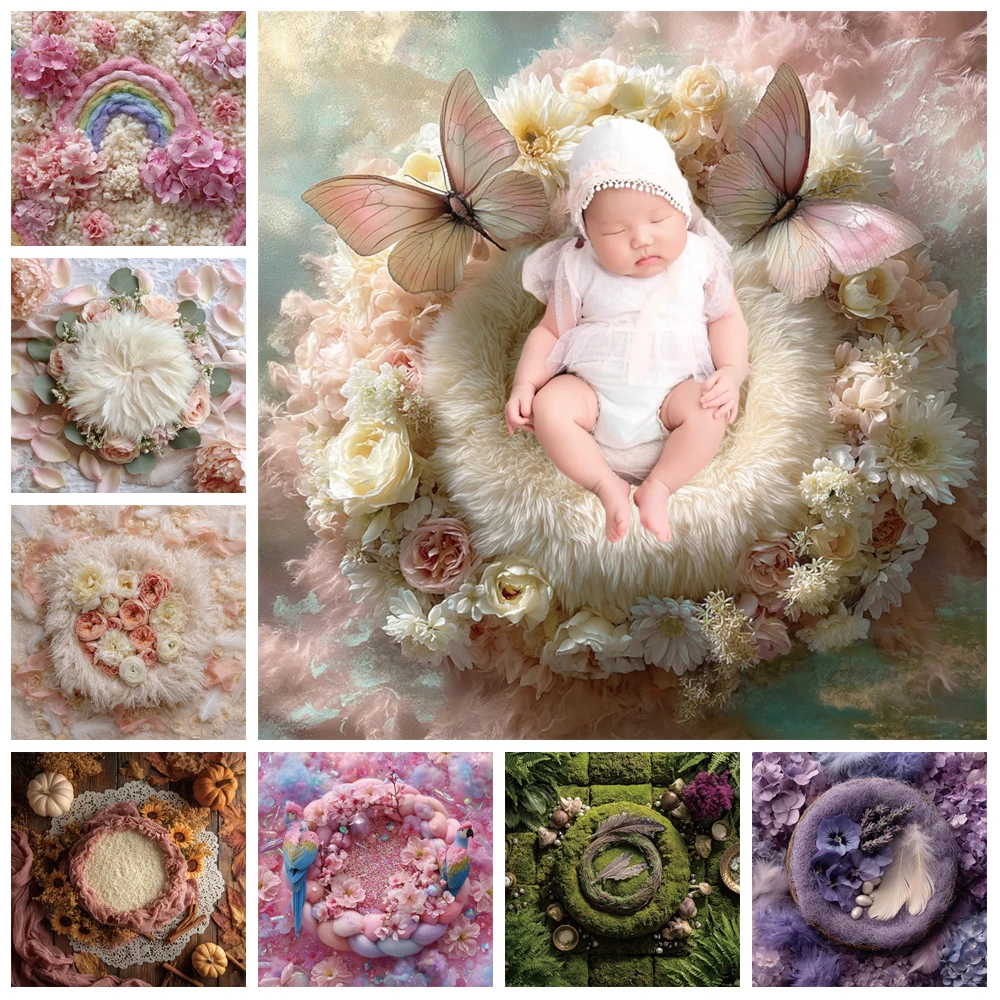

MOON.QG Birthday Newborn Baby Backdrop Cloud Garland Swing Backgrounds Decoration Birthday Decorations Photobooth Girl Portrait