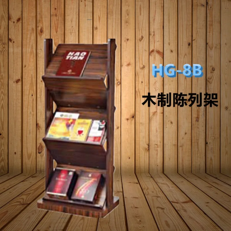 Recommended supply of stainless steel titanium and other hotel supplies display racks, wooden newsstand wholesale, professional