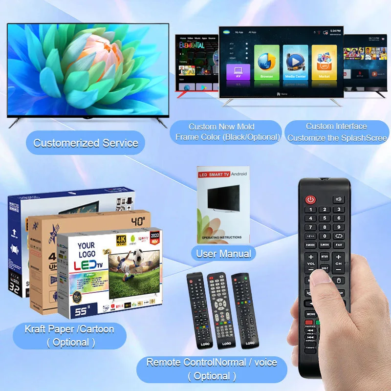 インテリジェント音声 55インチ 65インチ 75インチ 85インチ 100インチ ネットワーク 4K 防爆テレビ、コンピューターディスプレイテレビ