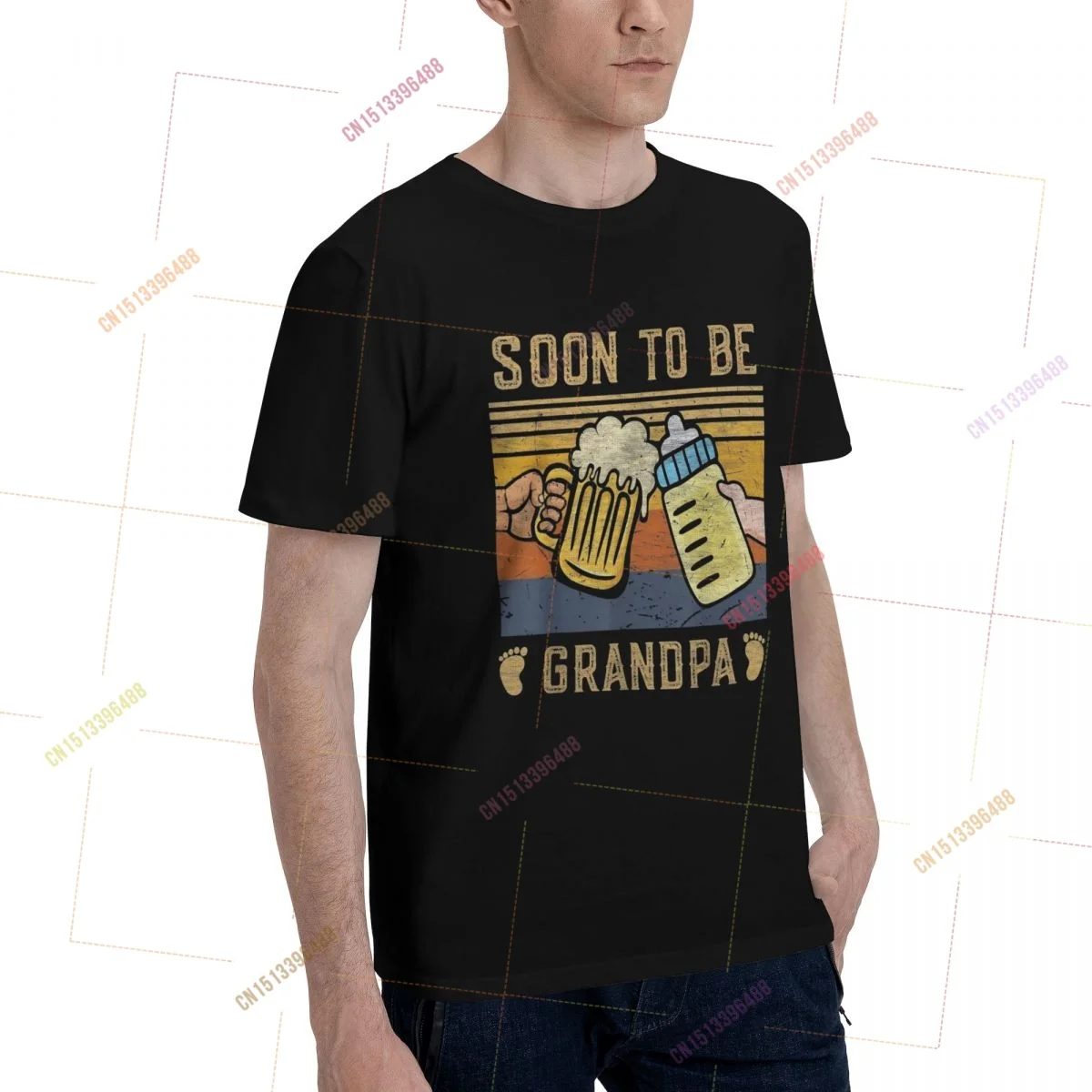 100% Cotton Promoted To Grandpa t shirts Men Women Clothing T-Shirts Tops Tees S-6XL