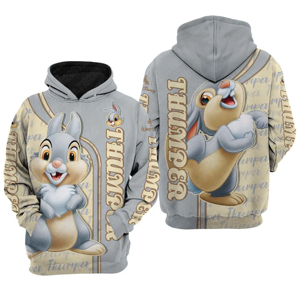 Thumper Rabbit Bambi cartoon men women 3D Print High quality Fleece Zipper/ Hoodies Pullover Tops dropshipping