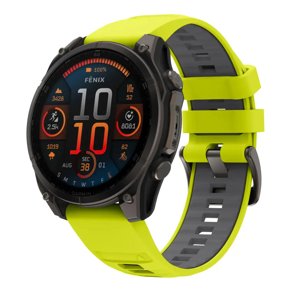 Quick Fit Originalarmband für Garmin Fenix 8 E 7X7 6X6 Pro 5X Plus 3HR Armband Epix Gen2 Enduro 3 Tactix 22 26 mm Silikonband