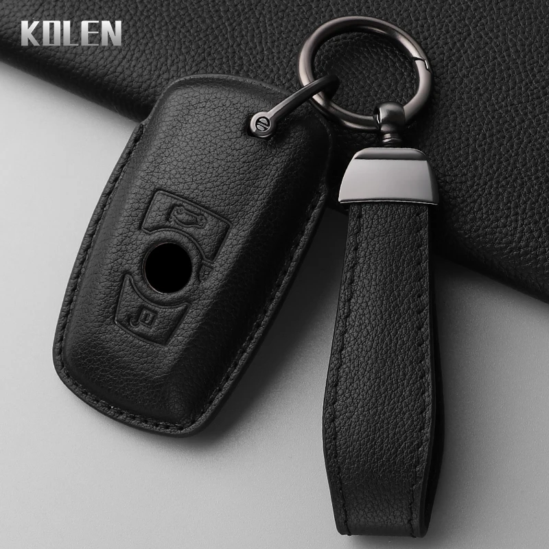 Leather Car Remote Key Case Cover Shell For BMW F10 F20 F30 F15 F16 F07 F01 F02 F25 F31 1 3 5 7 Series X1 X3 X4 X5 X6 Protector