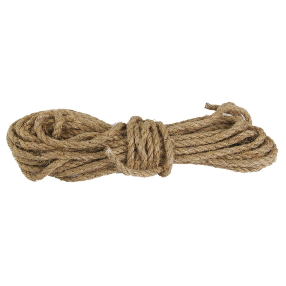 

6mm Eco Friendly Rope 10m Durable Jute Twine for Clothing DIY Craft Decoration Vintage Rustic Projects Packaging
