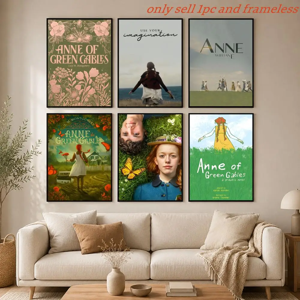 Kinder-Film-Poster A-Anne von Green Gables HD Anime Heißes Thema Sänger/OST/Film-Wasserdichtes Selbstklebendes Heimdekor