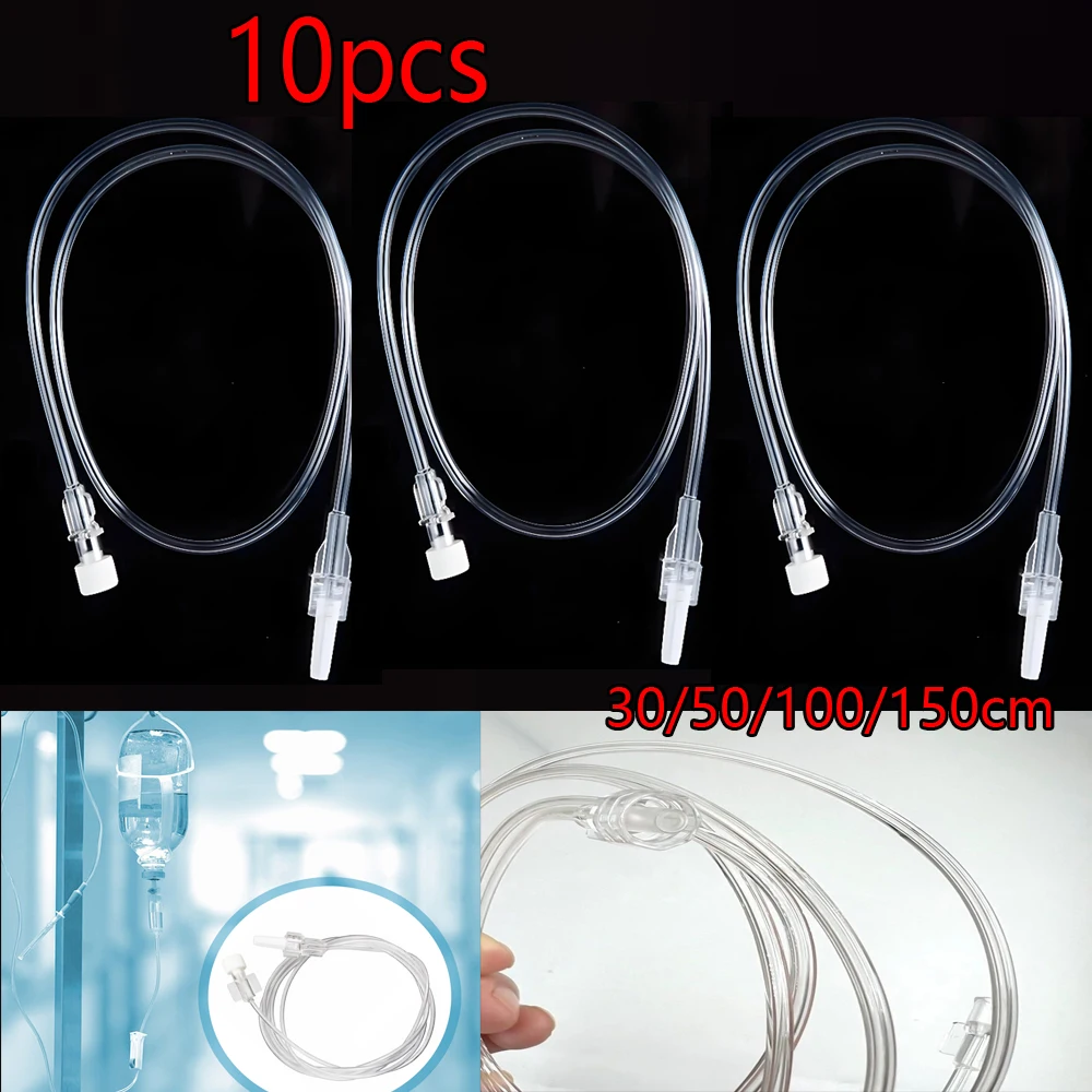 

10pcs Infusion Extension Tube 30/50/100/150CM Sterile IV Infusion Extension Line Disposable Extension Hose For Syringe