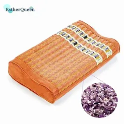 Gemstone Massage Pillow Filled with Amethyst and Obsidian Crystals,Tourmaline Pillow for Neck Pain Relief,Improve Insomnia-DIY