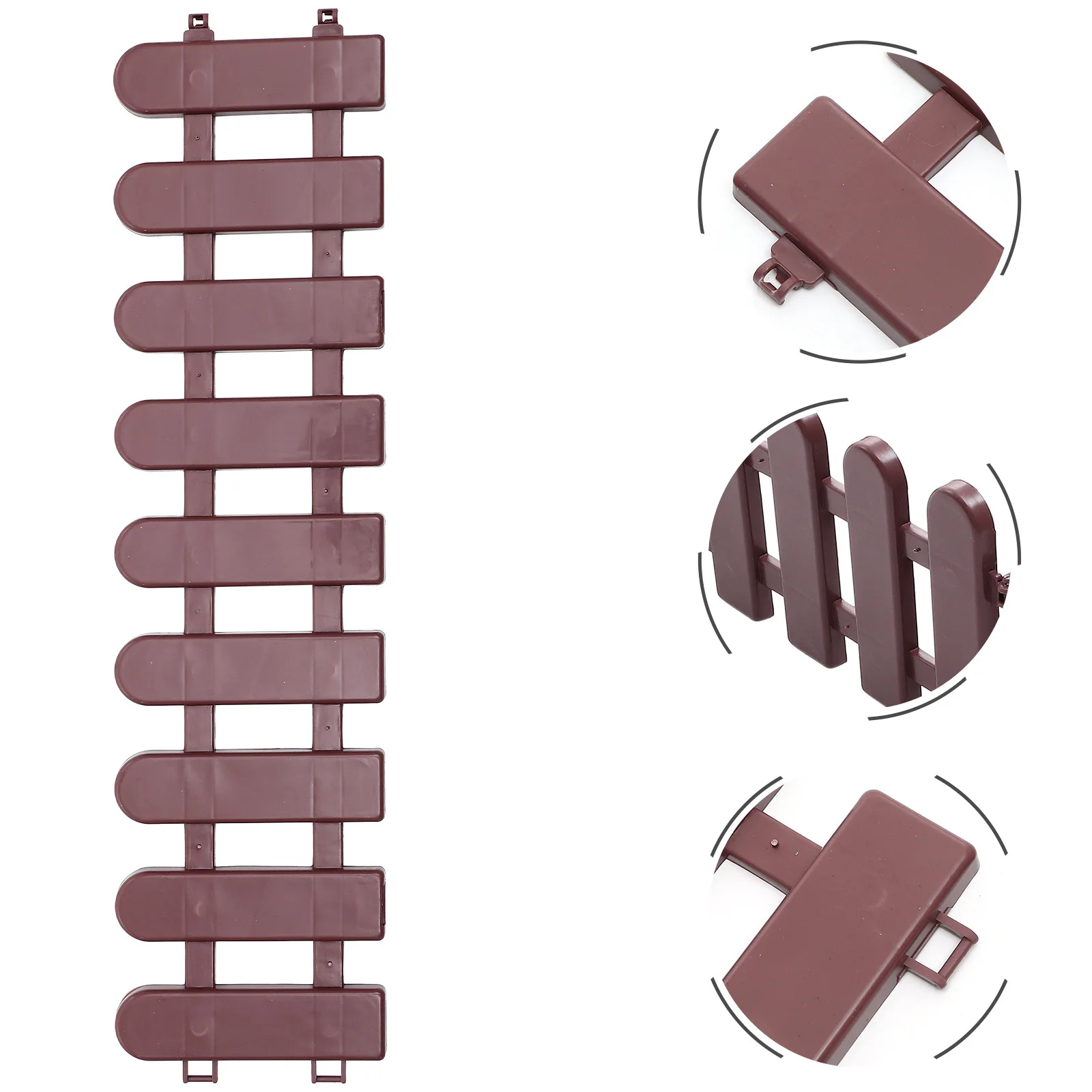 

5Pcs Imitation Wood Plastic Fence Portable Garden Partition Borders Yard Decorative Courtyard Fence Adornment Garden Supply