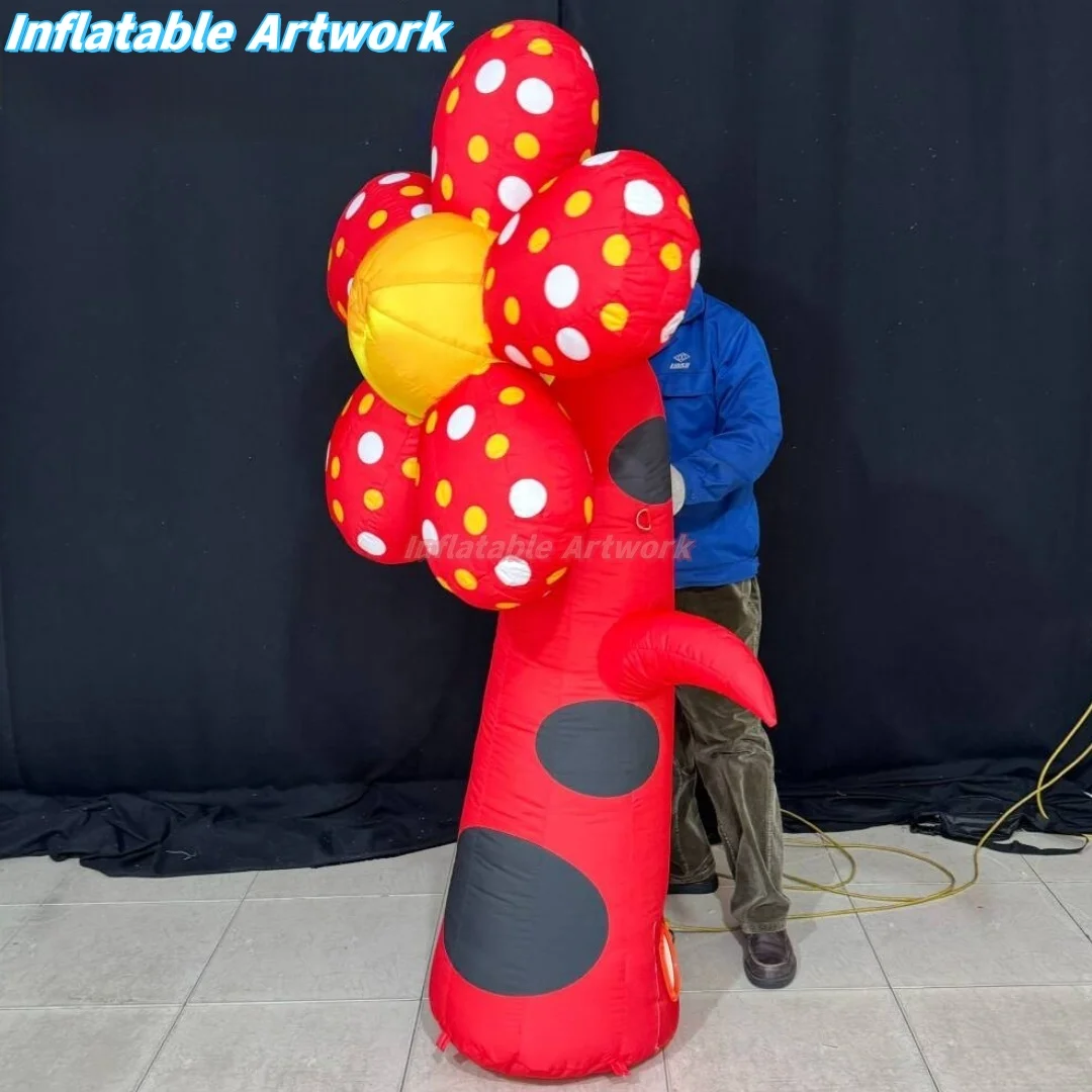 Diseño personalizado de flores inflables grandes para juguetes de fiesta temática española