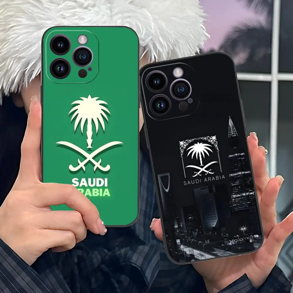 

Чехол для мобильного телефона с флагом Саудовской Аравии для iPhone 17, 16, 15, 14, 13, 12, 11 X XR XS 8 7 Pro Max Plus, мини-цветный чехол для мобильных телефонов, роскошный