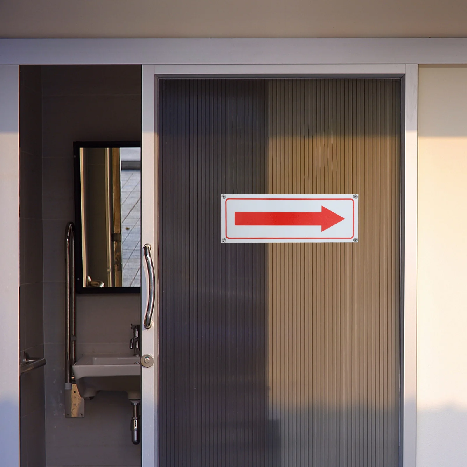 

4pcs Arrow Metal Aluminum Alloy For Outdoor Left Right Aluminum Alloy Arrows Signs Road Use Traffic Safety Directional Signage