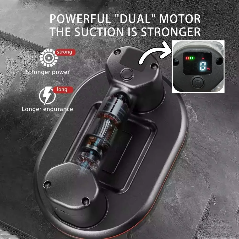 Intelligent Display Industrial Grade Electric Vacuum Suction Cup 300KG Load Heavy Duty Granite Tile Glass Lifter