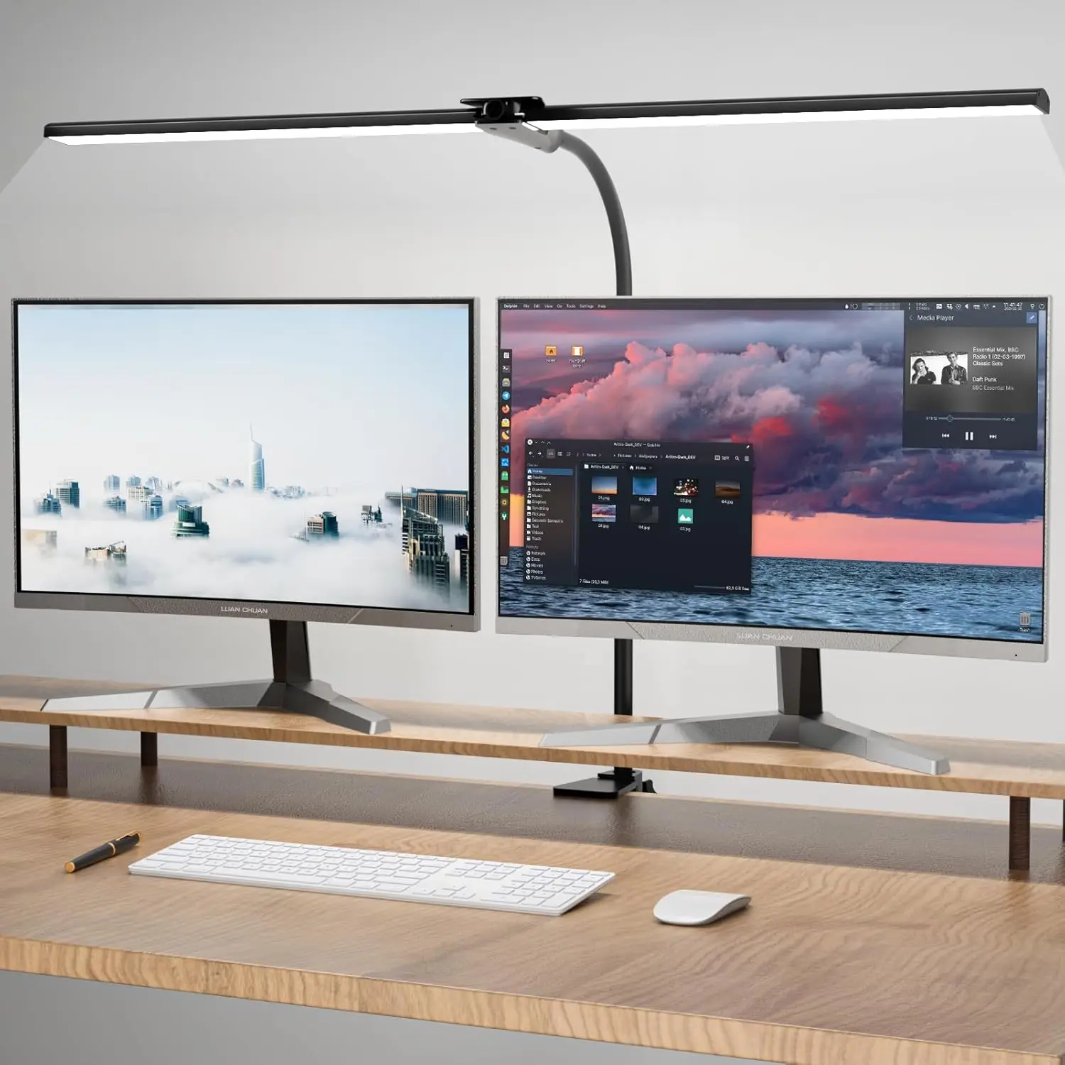 

Настольная лампа с регулируемым креплением на 31,5 дюйма, с регулируемой яркостью, для офиса, домашнего кабинета, чтения за компьютером