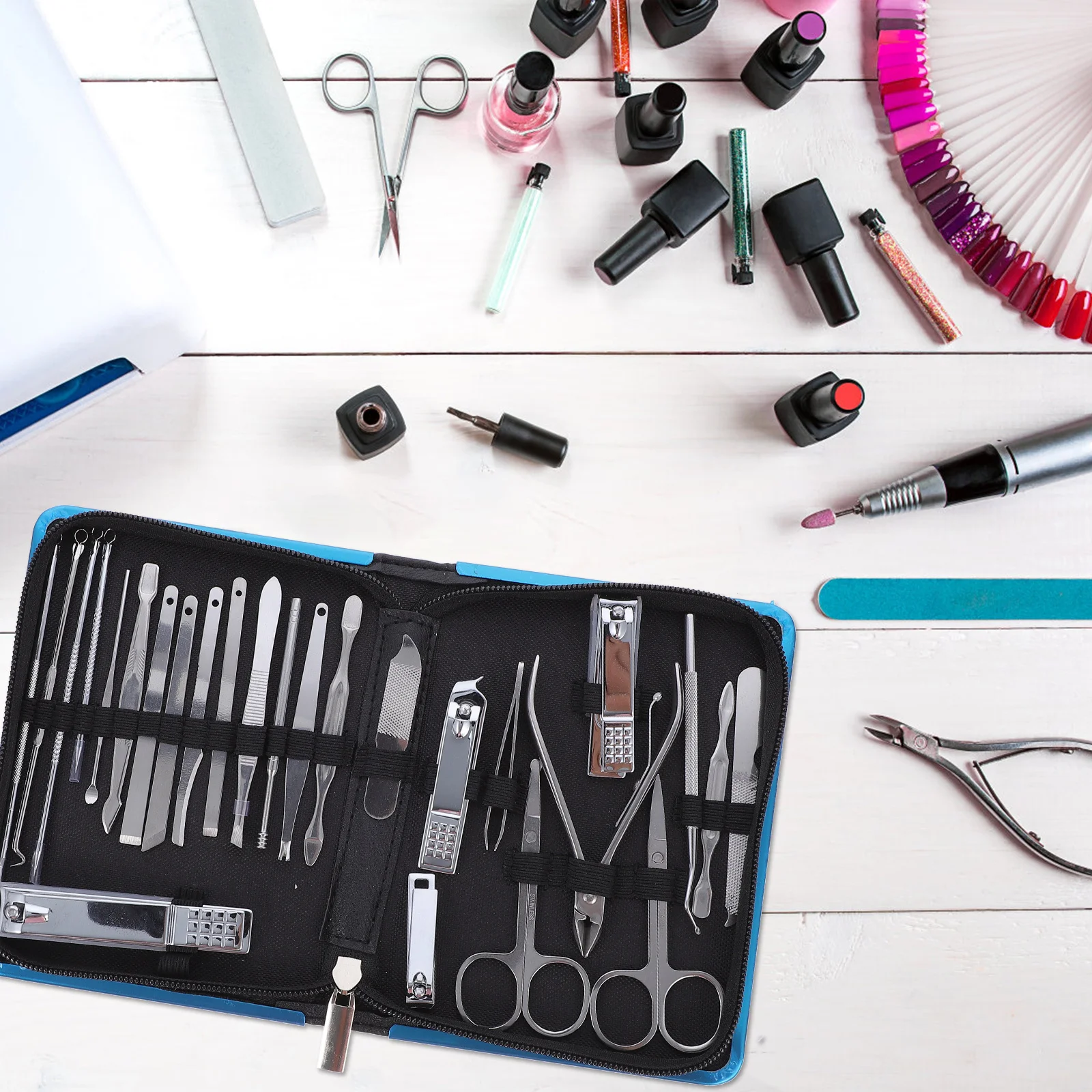 

26Pcs Manicure Kit Professional Nail Grooming Tools Set for Fingernails Toenails Babies Children Adults Compact Lightweight