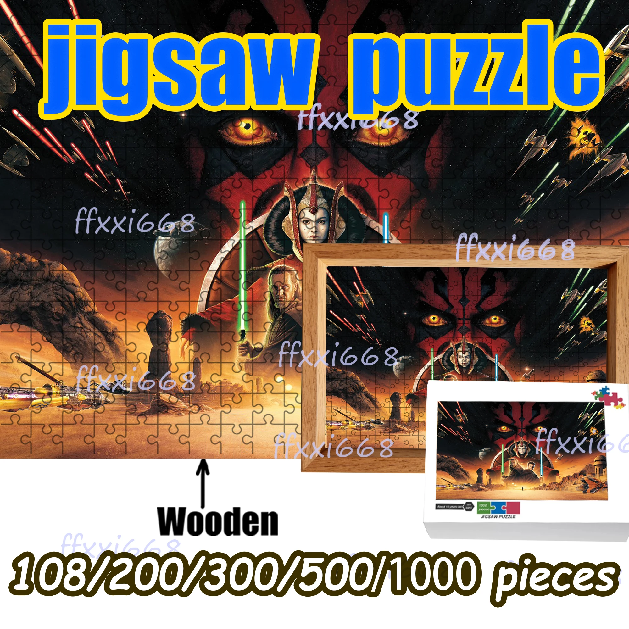 

Деревянный пазл «Звездные войны» на 108/200/300/500/1000 элементов, высококачественный подарок, забавный подарок на день рождения
