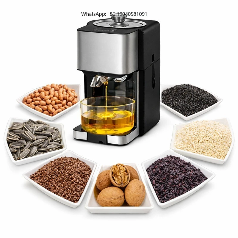 Smart  Automatic Home Oil Press Machine High Oil Yield Cold Hot Press Oil Extractor for Peanut Sesame Walnut Seeds  Use