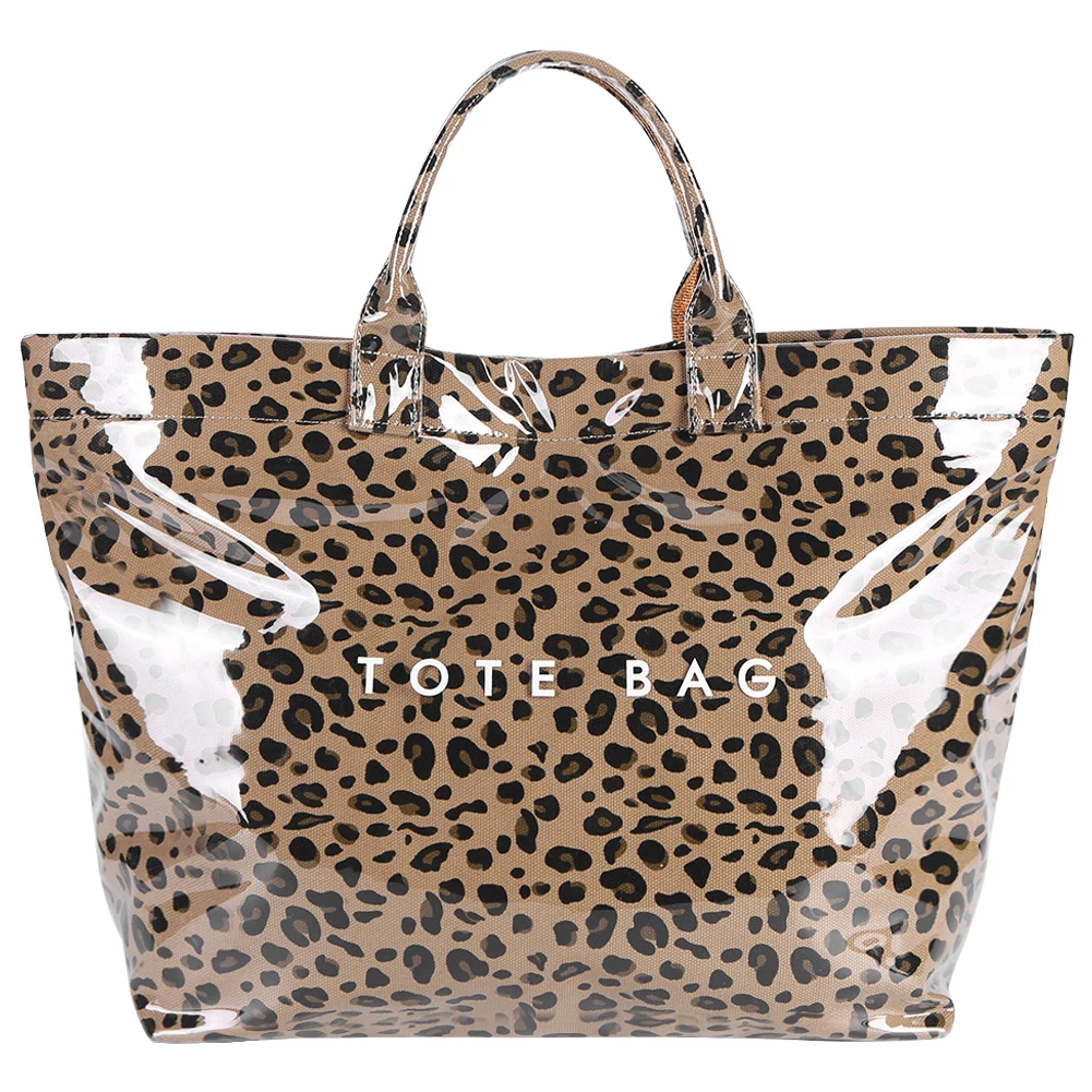 

PVC Trendy Tote Bag Large Capacity Vintage Shoulder Bag Waterproof Versatile Handbag Travel Shopping Commute Bag