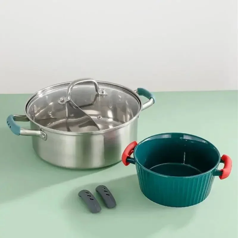 2/8 Stück Silikon-Topfgriffabdeckungen, Wärmeisolierende Abdeckungen, Topfgriff-Clips, Rutschfester Dampfgarer-Topfgriffhalter, Küchenwerkzeuge – Detail 6