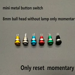 8mm instantaneous Mini Metal horn doorbell button switch waterproof automobile engine PC power starter