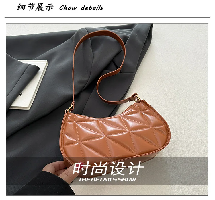 Retro Casual Frauen Totes Schulter Taschen Mini Mode Weibliche Unterarm Einkaufstasche Weibliche Leder Einfarbig Handtasche für Frauen – Detail 4