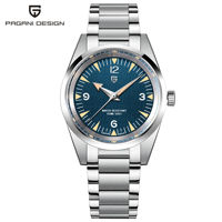 Pagani Design 2025 new Vh31 fashionable men's quartz watch 38Mm luminous C3 sapphire stainless steel waterproof 10Bar Reloj Homb