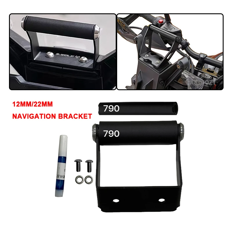 

For 790 890 Adventure ADV R 2024 2025 Phone GPS Navigation Mount Bracket Motorcycle Handlebar Bar Extension Stand Holder