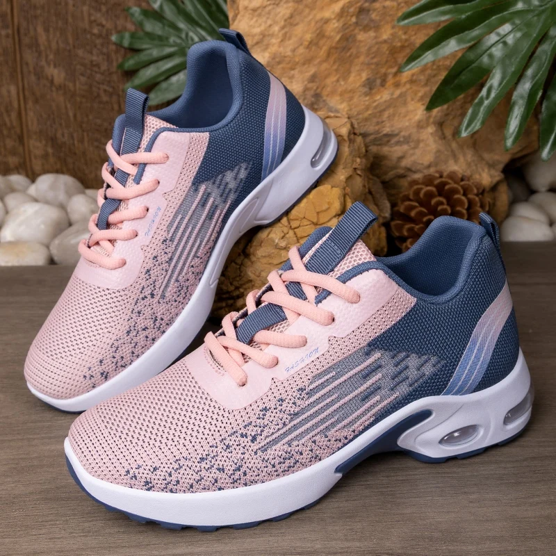 New Women Casual Athletic Mesh Fashion Sneakers Breathable Lace‑Up Outdoor Jogging Running Walking Leisure Shoes for Daily Wear - view 2