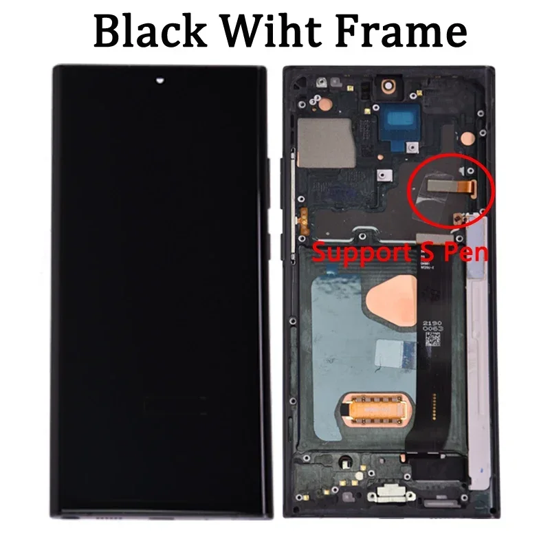 AMOLED For Samsung Note 20 Ultra SM-N985F/DS LCD Display Touch Screen Fro Note 20 Ultra 5G SM-N986B/DS LCD Display With Frame