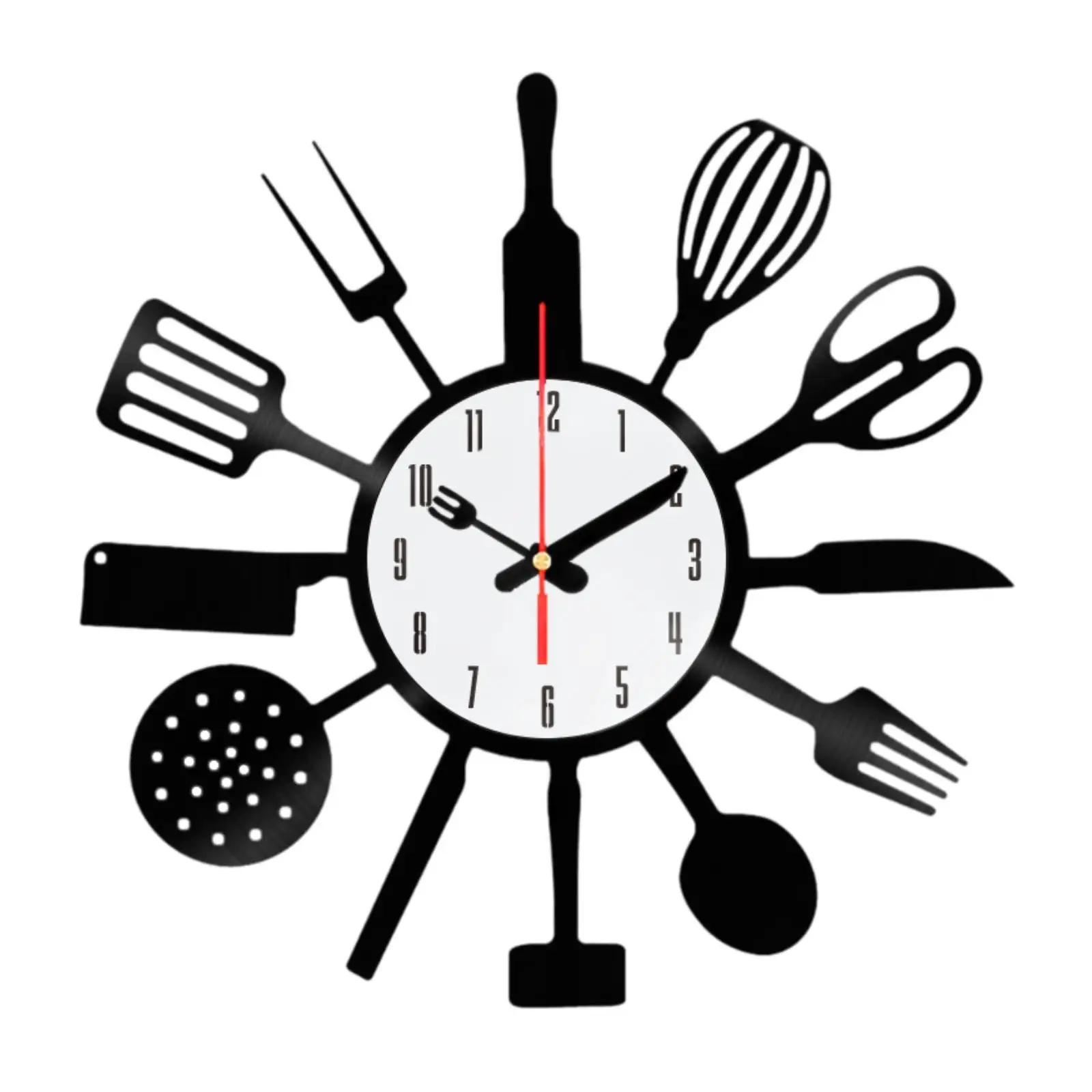 Decorative Wall Clock, Kitchen Cutlery Wall Clock for Cafe And Home Decoration