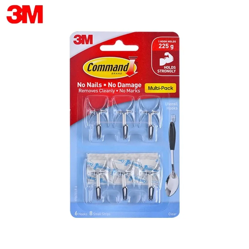 3M Command Clear Small Wire Hooks clear coat hook wire hanging hook clear plastic hooks Holds strongly and removes cleanly