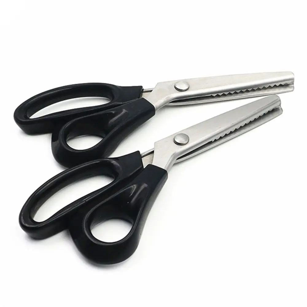 Stainless Steel Pinking Shears Comfort Grip Handled Professional Crafts Dressmaking Zig Zag Cut Scissors Sewing Scissors Fabric